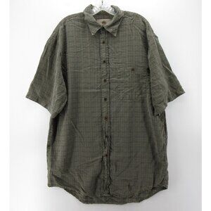 VINTAGE The Territory Ahead Shirt XL Button Up Plaid Pocket Tencel